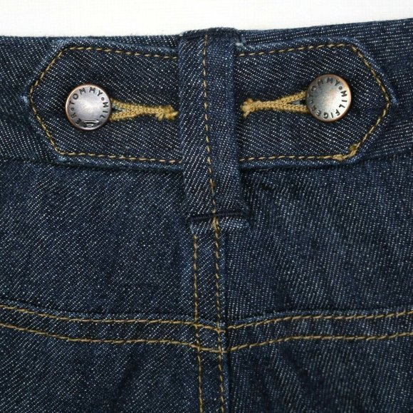 Tommy Hilfiger Linen Jean Shorts Cuffed Dark 12 - Picture 5 of 11